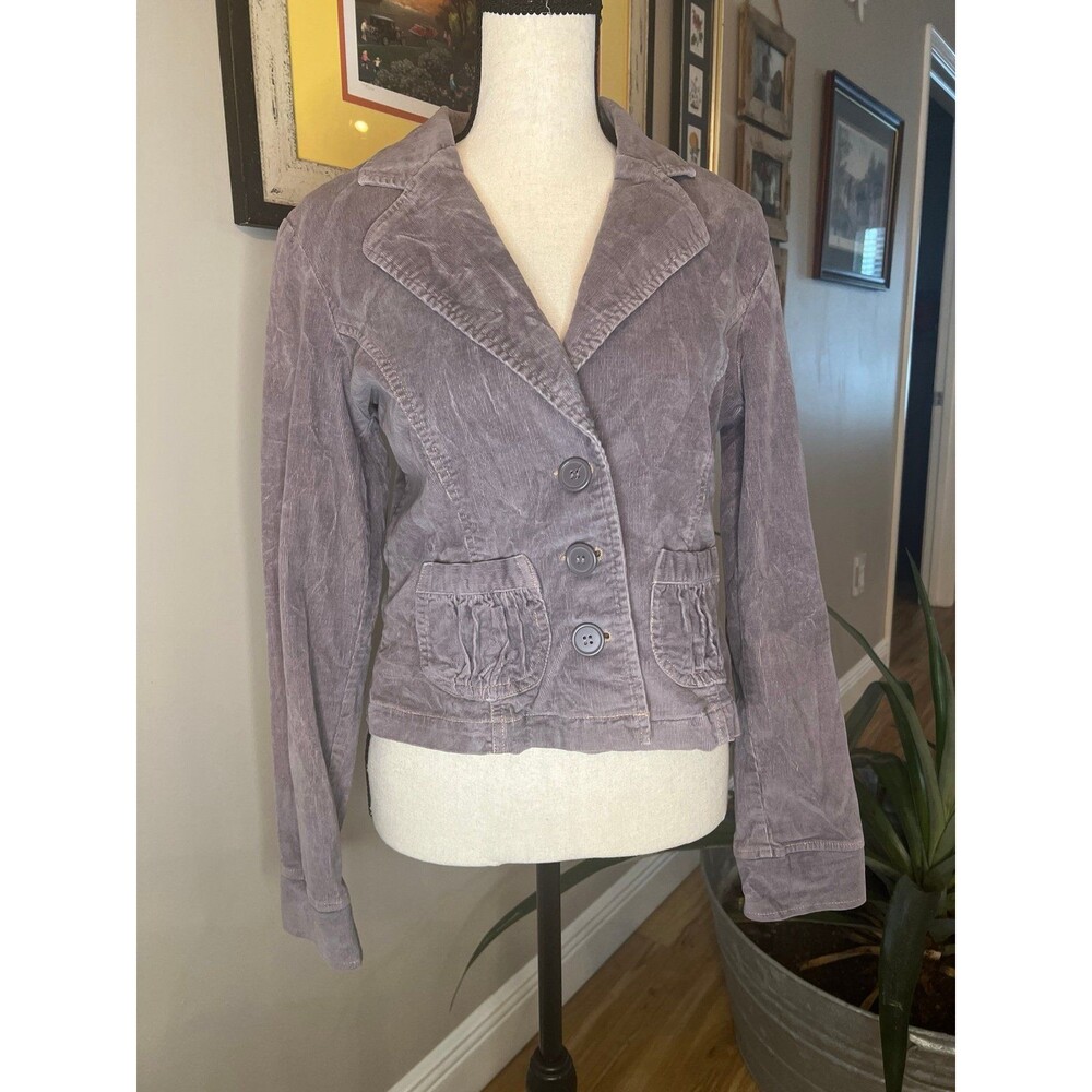 Tulle Mauve Velvet Corduroy Jacket - Lavender Gray
